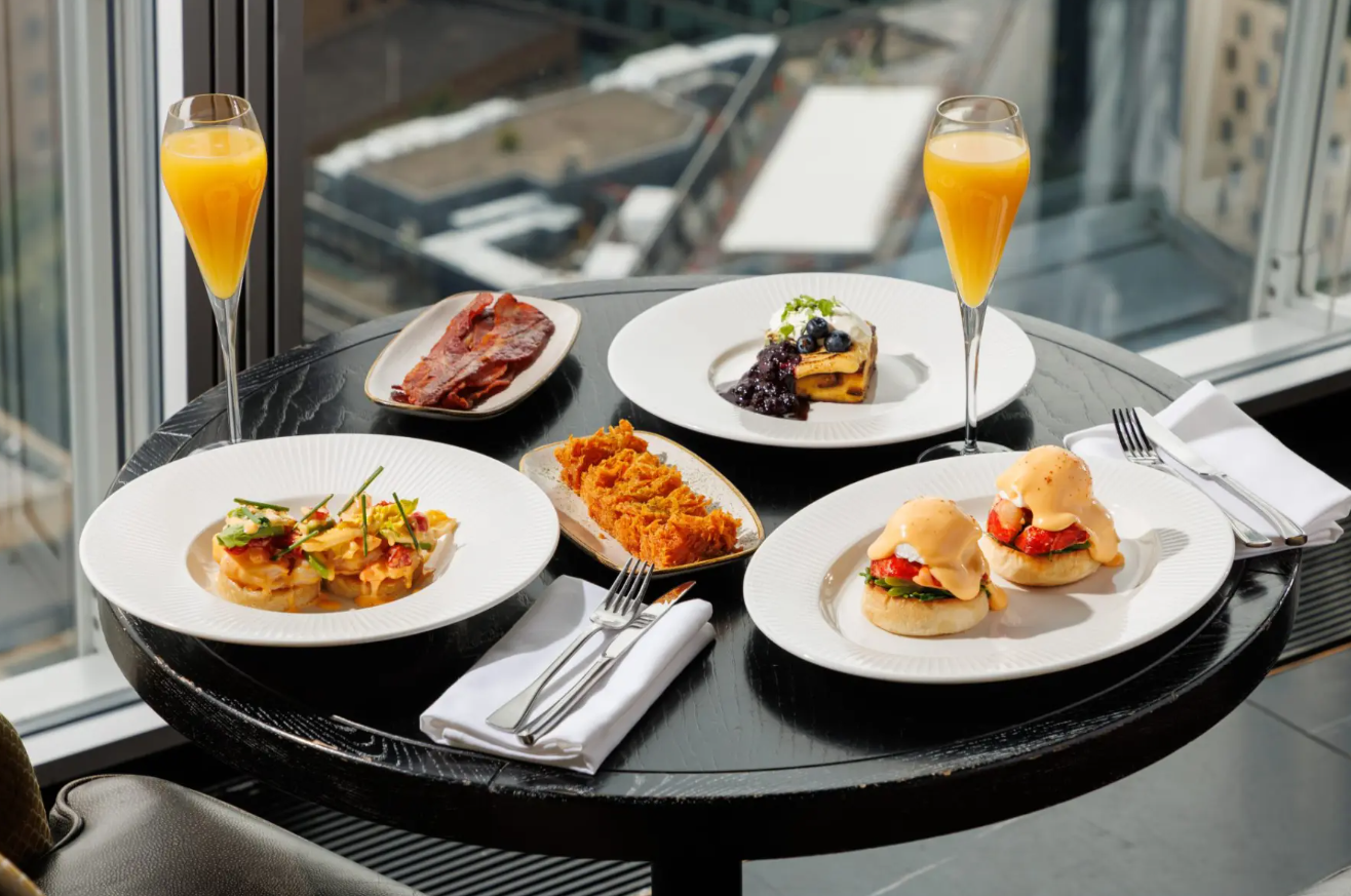 Aqua Shard table overlooking the view of London