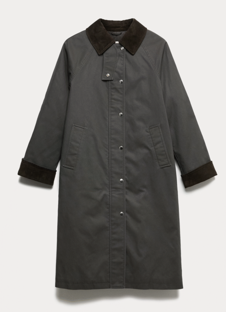 M&S Cotton Rich Collard Utility Car Coat