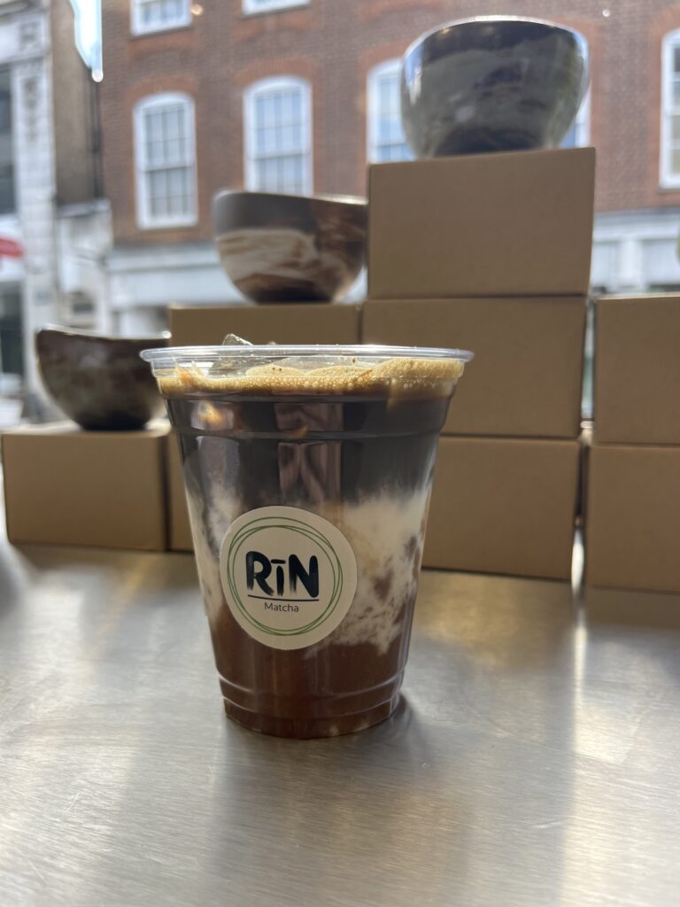 Iced Hojicha from Rin Matcha Bar