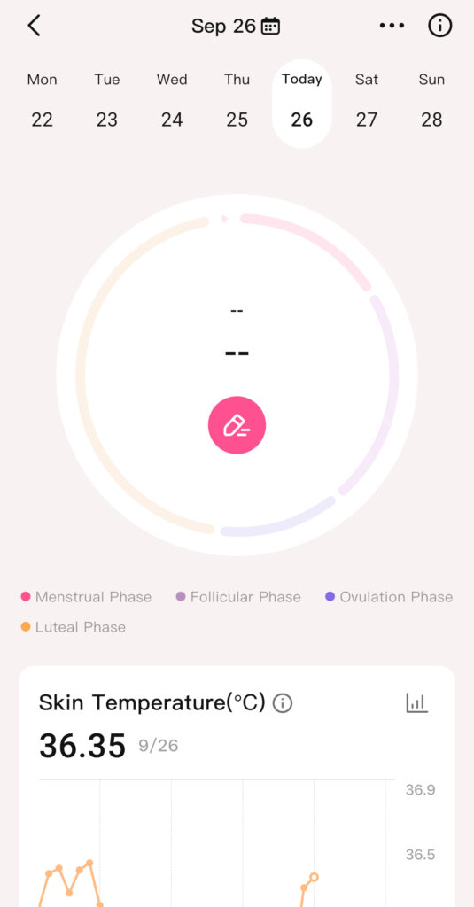 RingConn cycle tracker