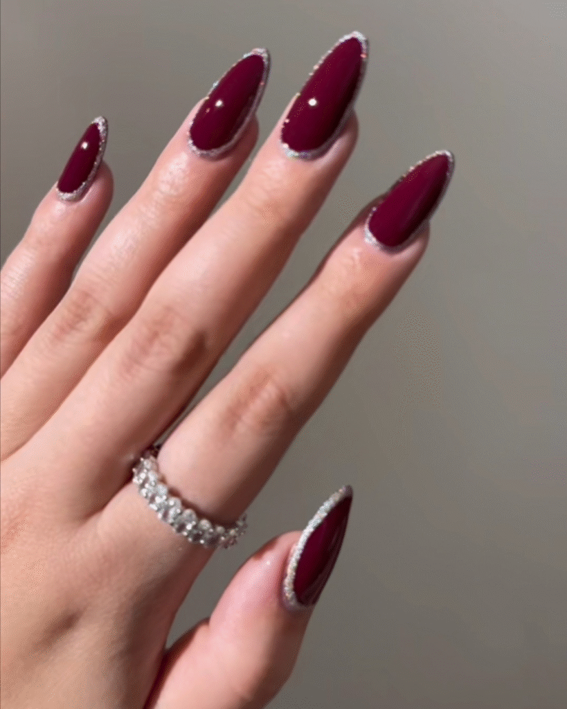Cherry red nails