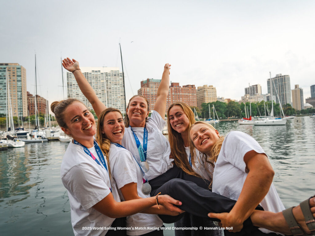Hattie Rogers celebrates her win at the HLC Awards with friends