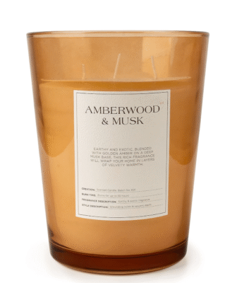 Candlelight Amber Multi Wick Amberwood & Musk Scented Candle