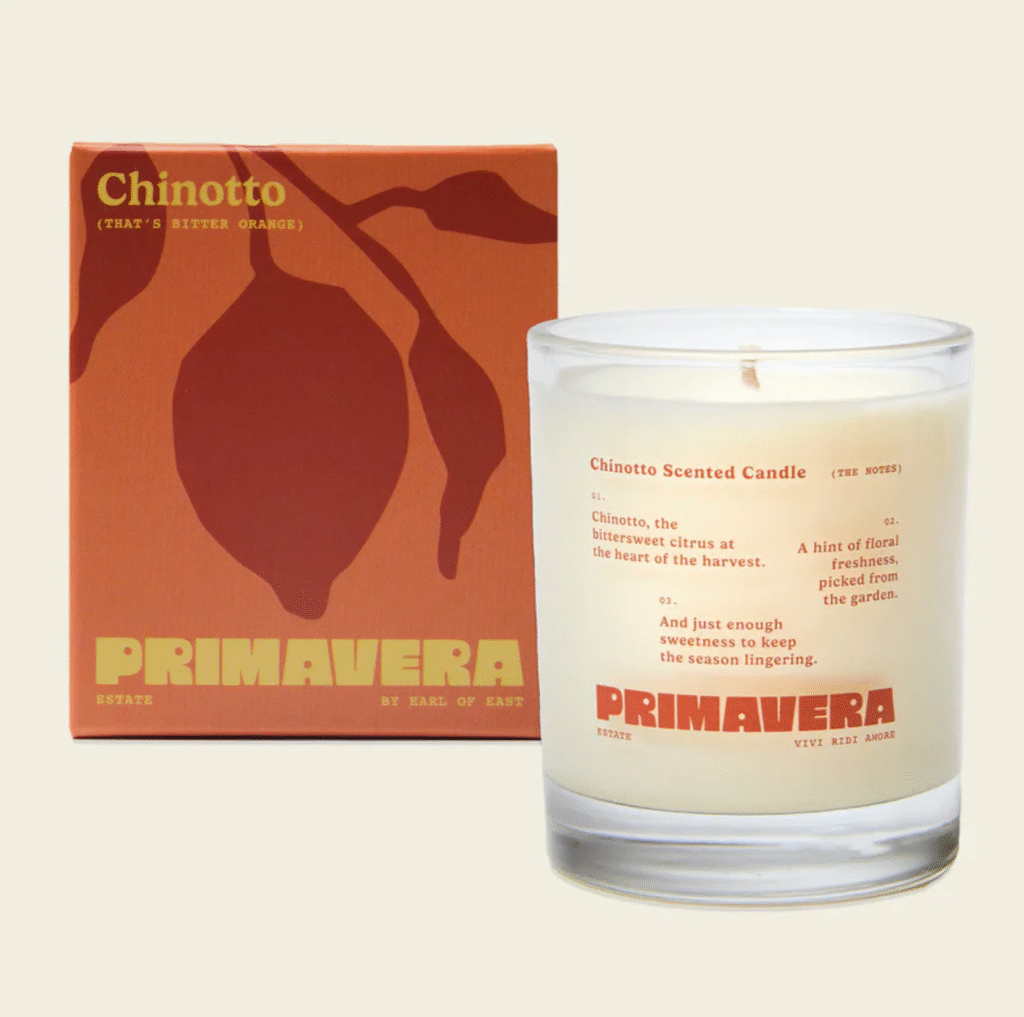 Primavera State By Earl of East Chinotto Scented Candle