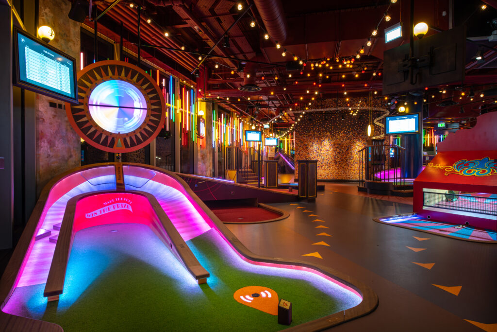 Mini golf course at Puttshack