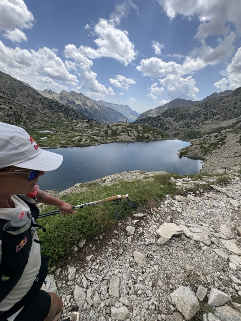 Fernanda Maciel running the GR11 trail