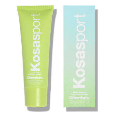 Kosas Chemistry Deodorant in blue and green ombre packaging.