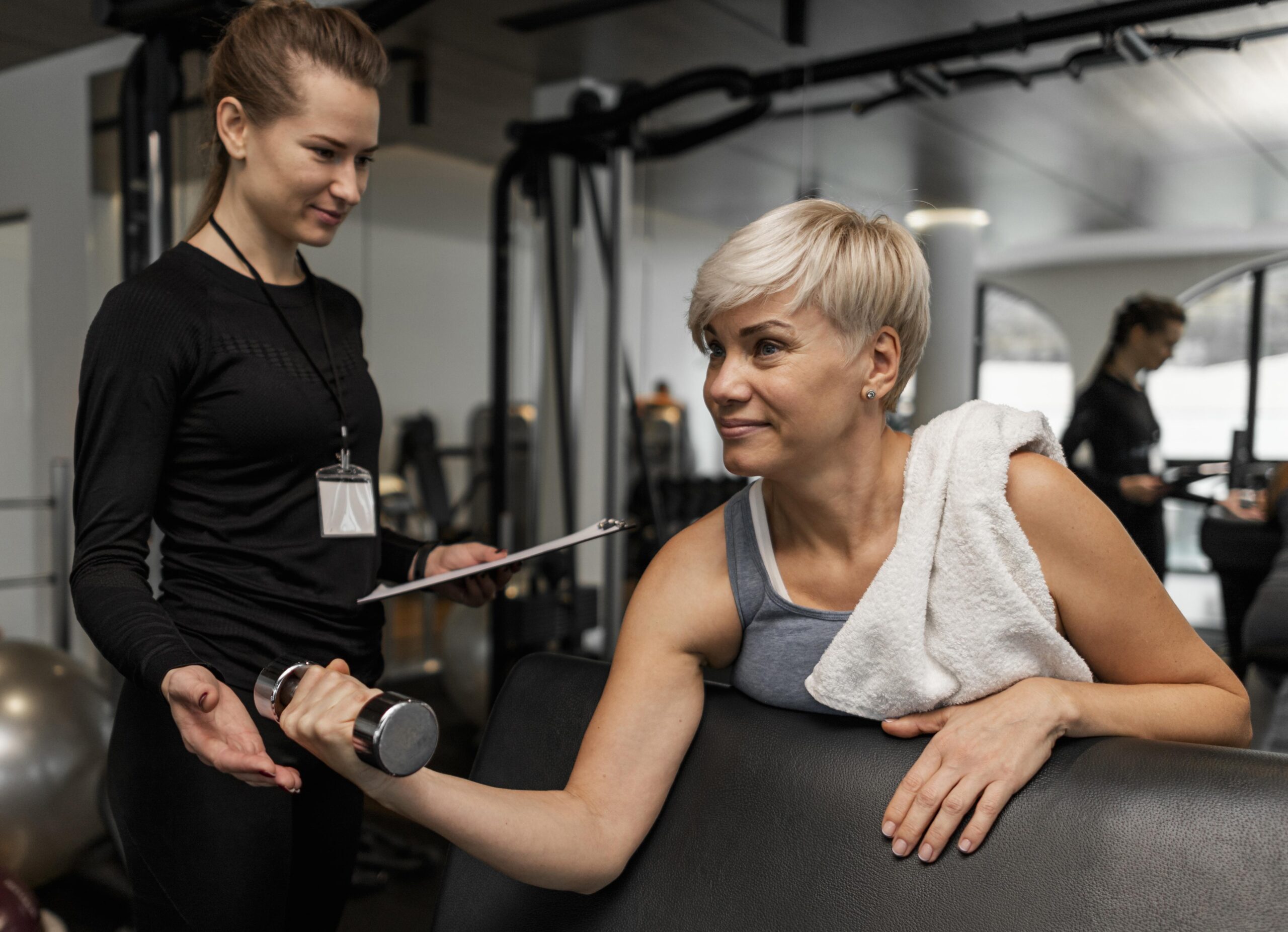 Woman doing weights