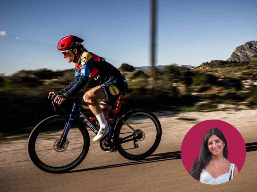 Lizzie Dignan rides her bike for Lidl Trek