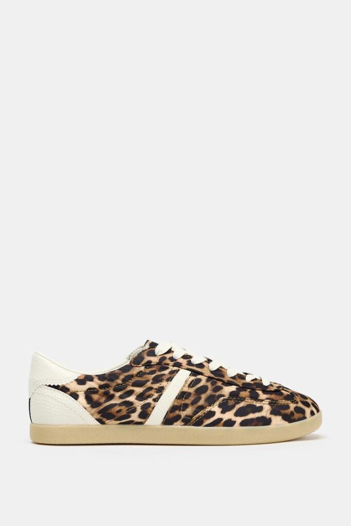 Animal print trainers