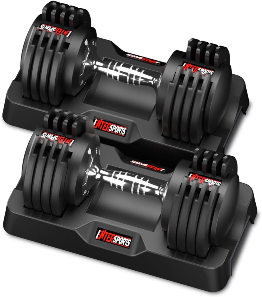 EnterSports Adjustable Dumbbells