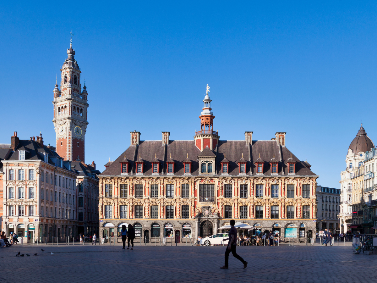 Town square in Lille, France