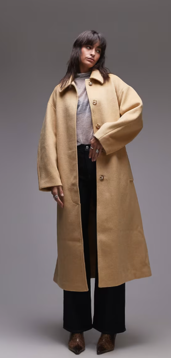Topshop Belted Long Line Formal Coat