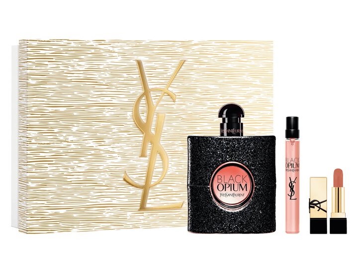 YSL beauty gift set image with Black Opium