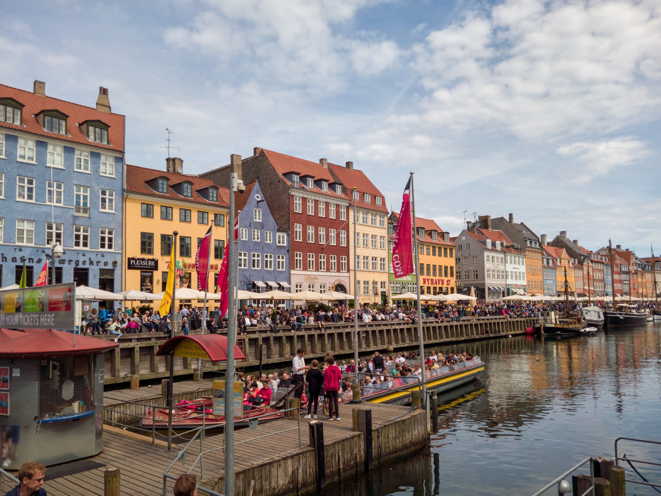 Houses along Nyhavn Canal in Copenhagen, Denmark