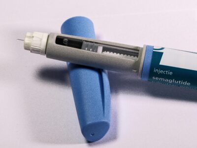 Close up of semaglutide injection