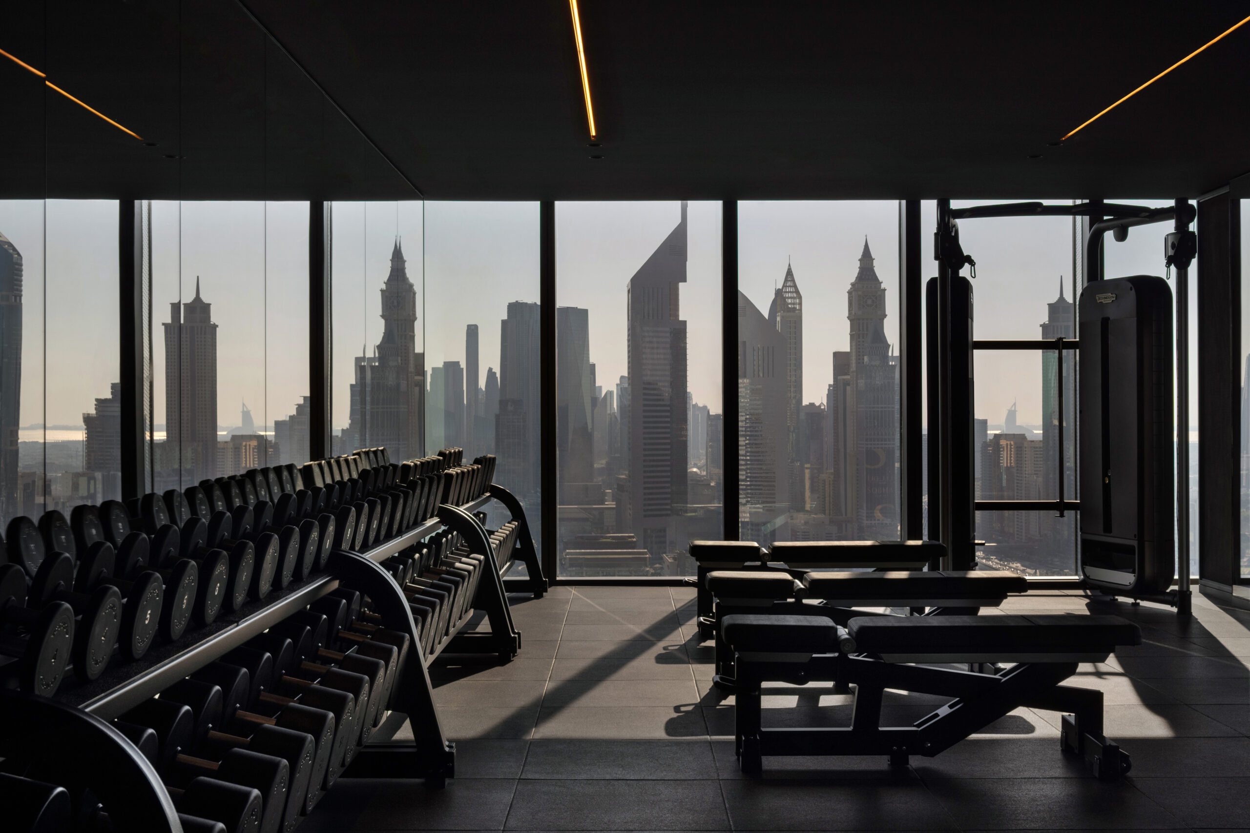 View from the gym at Siro One, Zaabeel Dubai