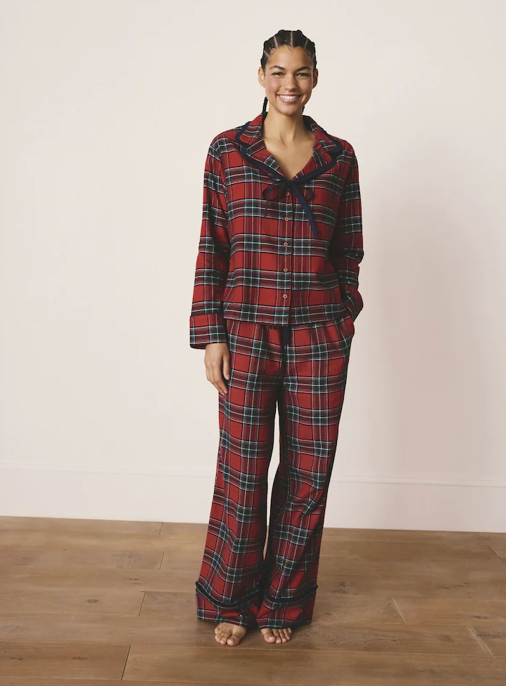 Red Check Matching Family Christmas Button Through Pyjamas