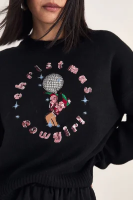 NastyGal Christmas Cowgirl Knitted Jumper