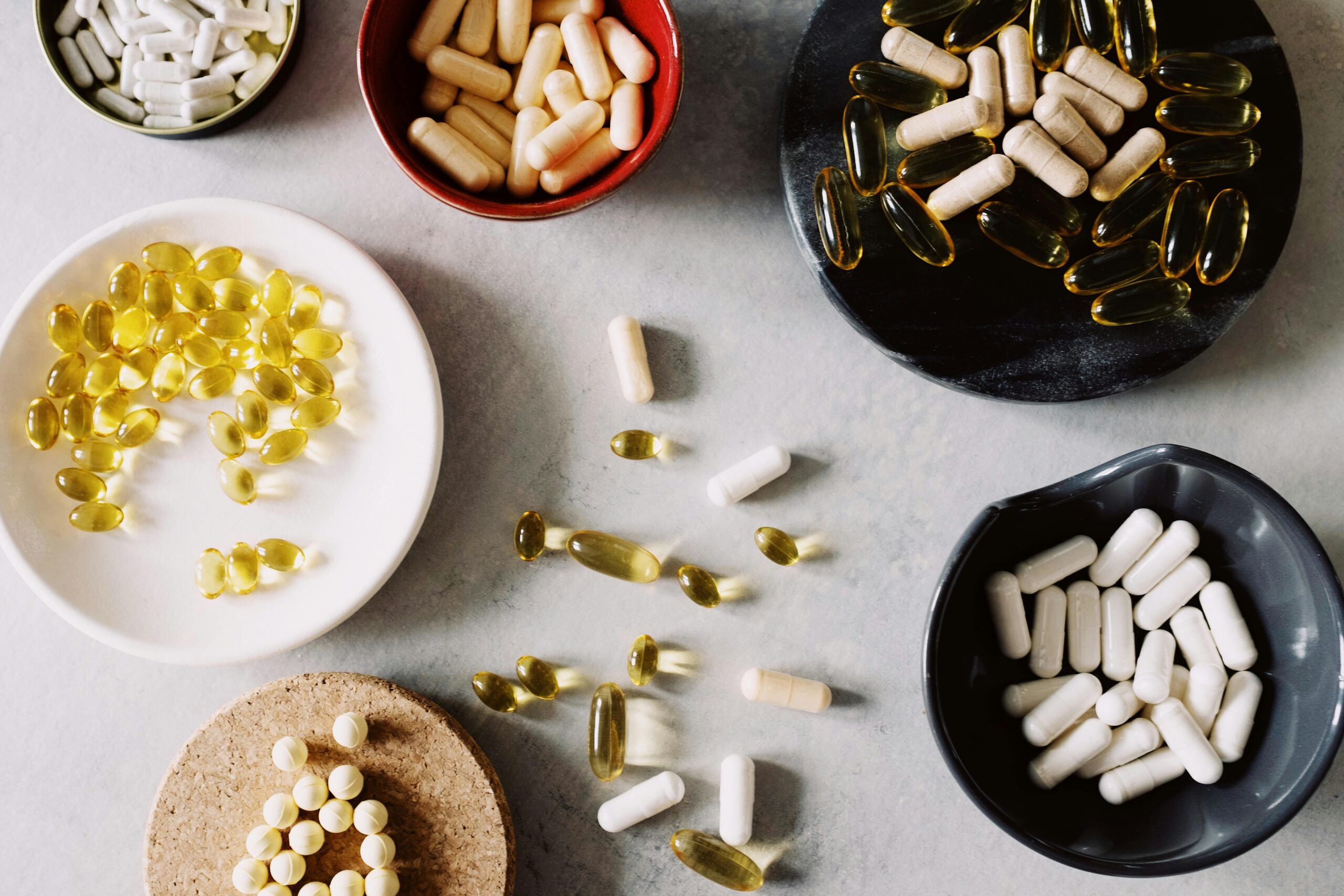 supplements in bowls
