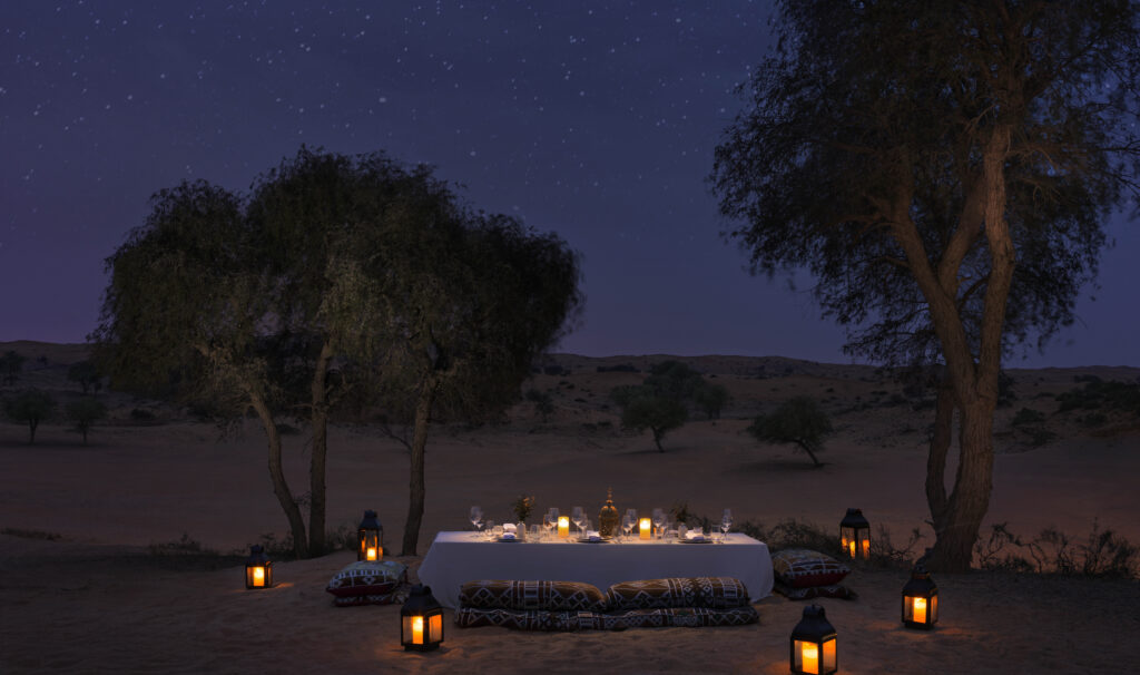 Destination dining at Ritz Carlton Al Wadi Desert