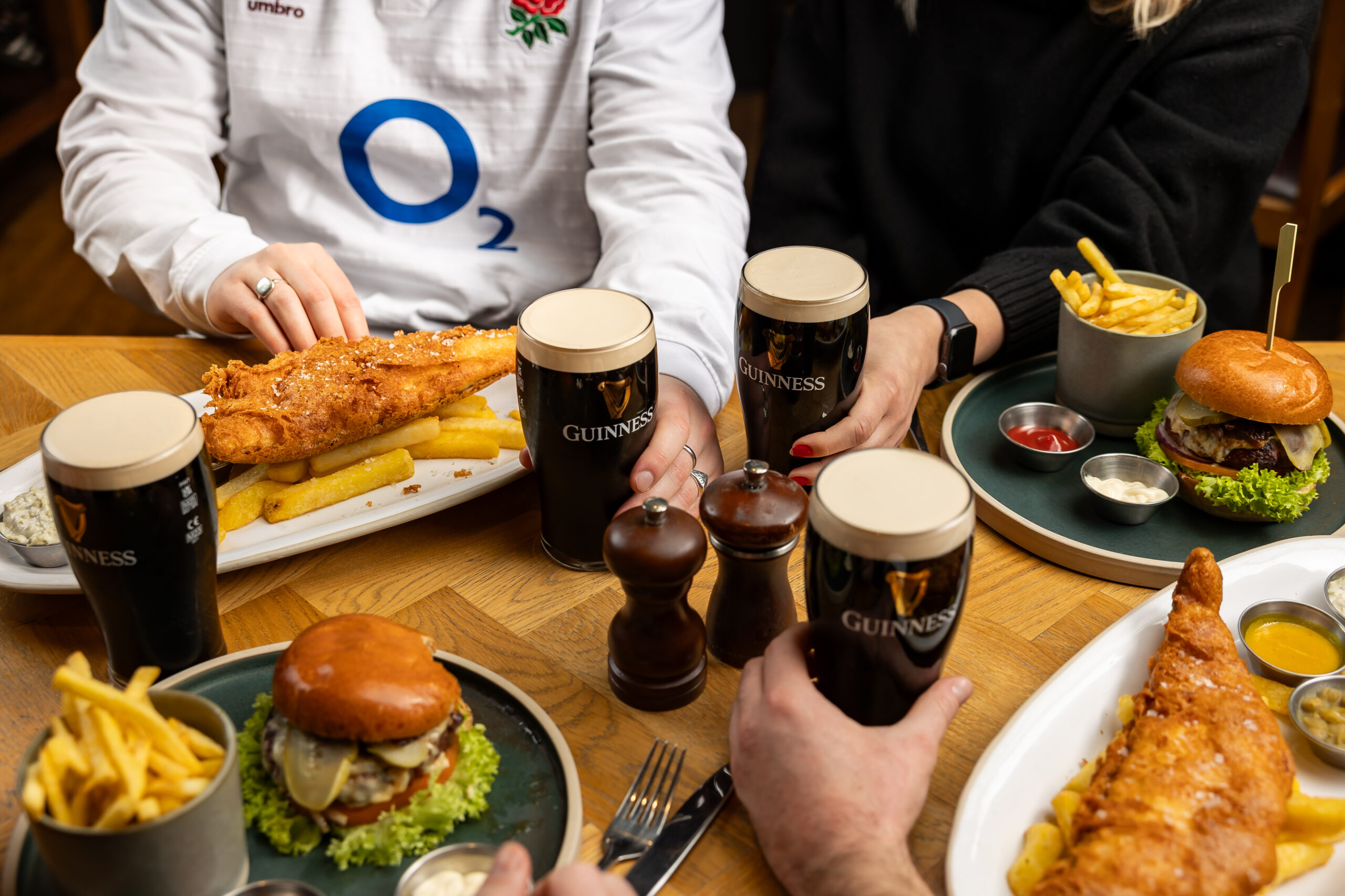 Dinner and Guinness pints at The Ship