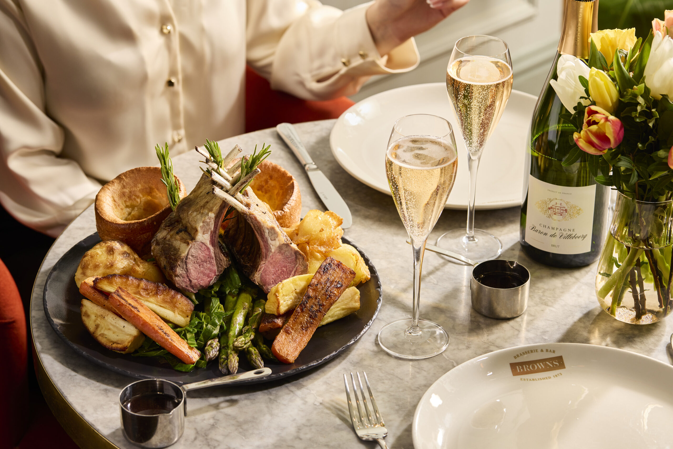 Browns Brasserie & Bar roast lamb