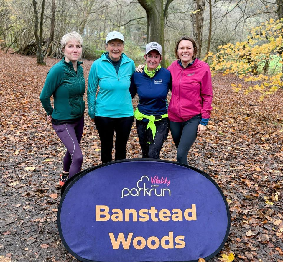 Runners at Parkrun Banstead Woods
