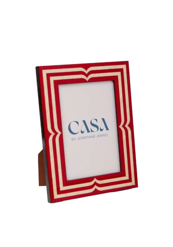 Raspberry Beret Marquetry Frame