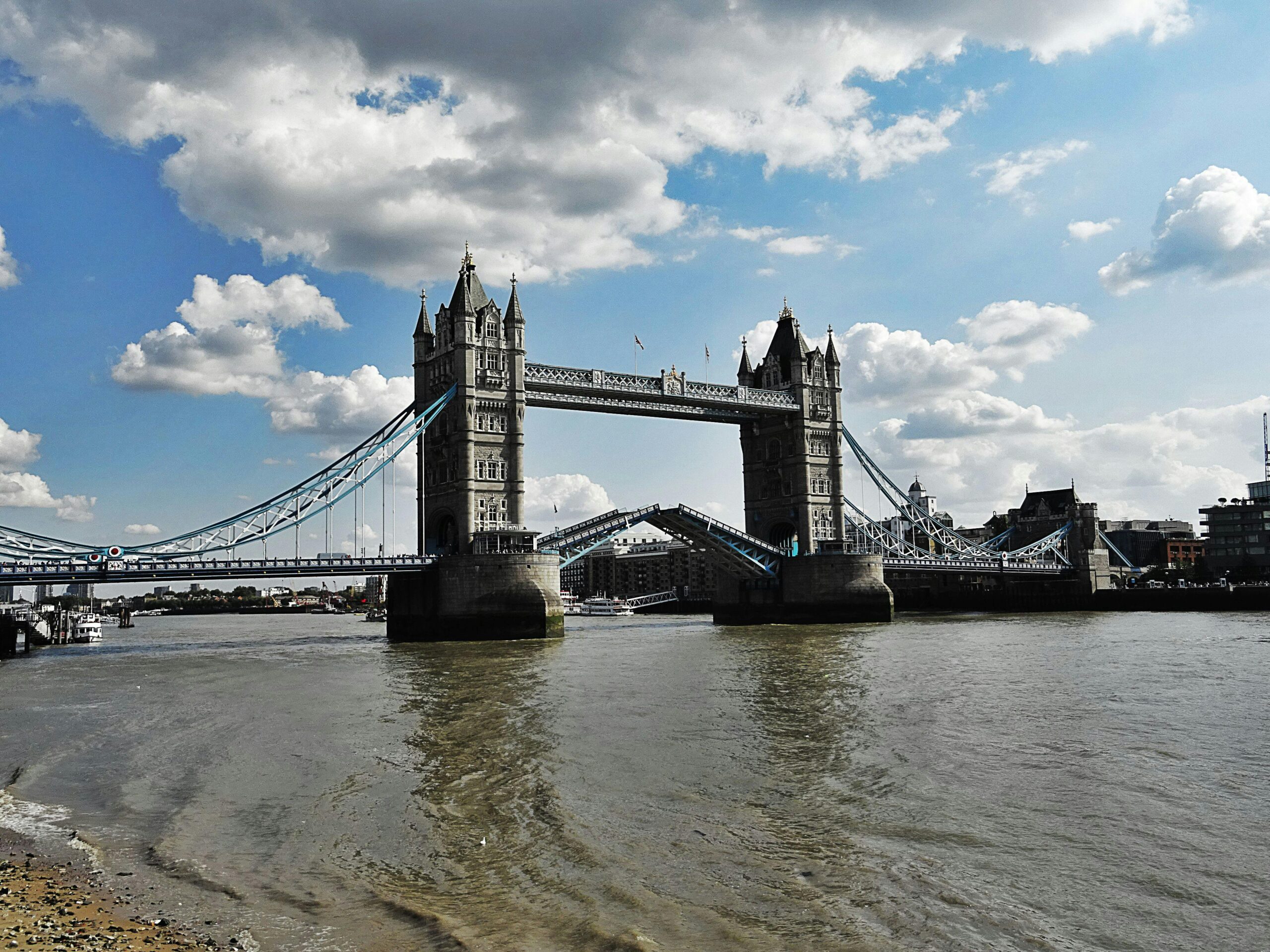 view of Tower Bridge over the Thames River