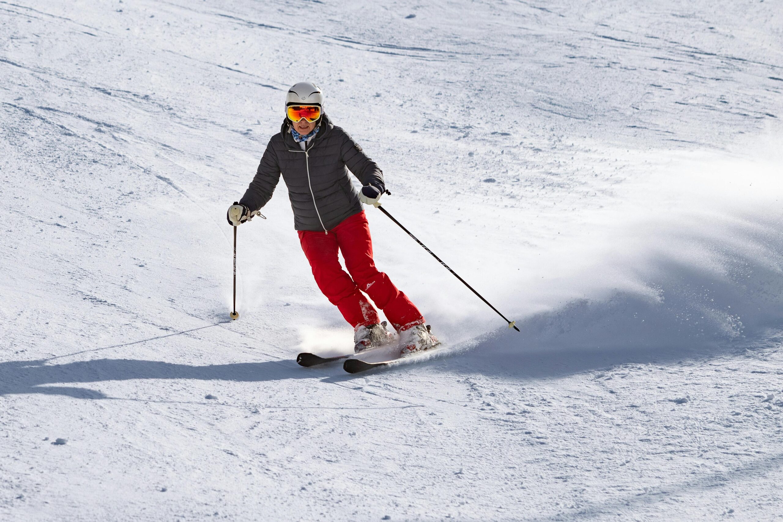 Woman skiing