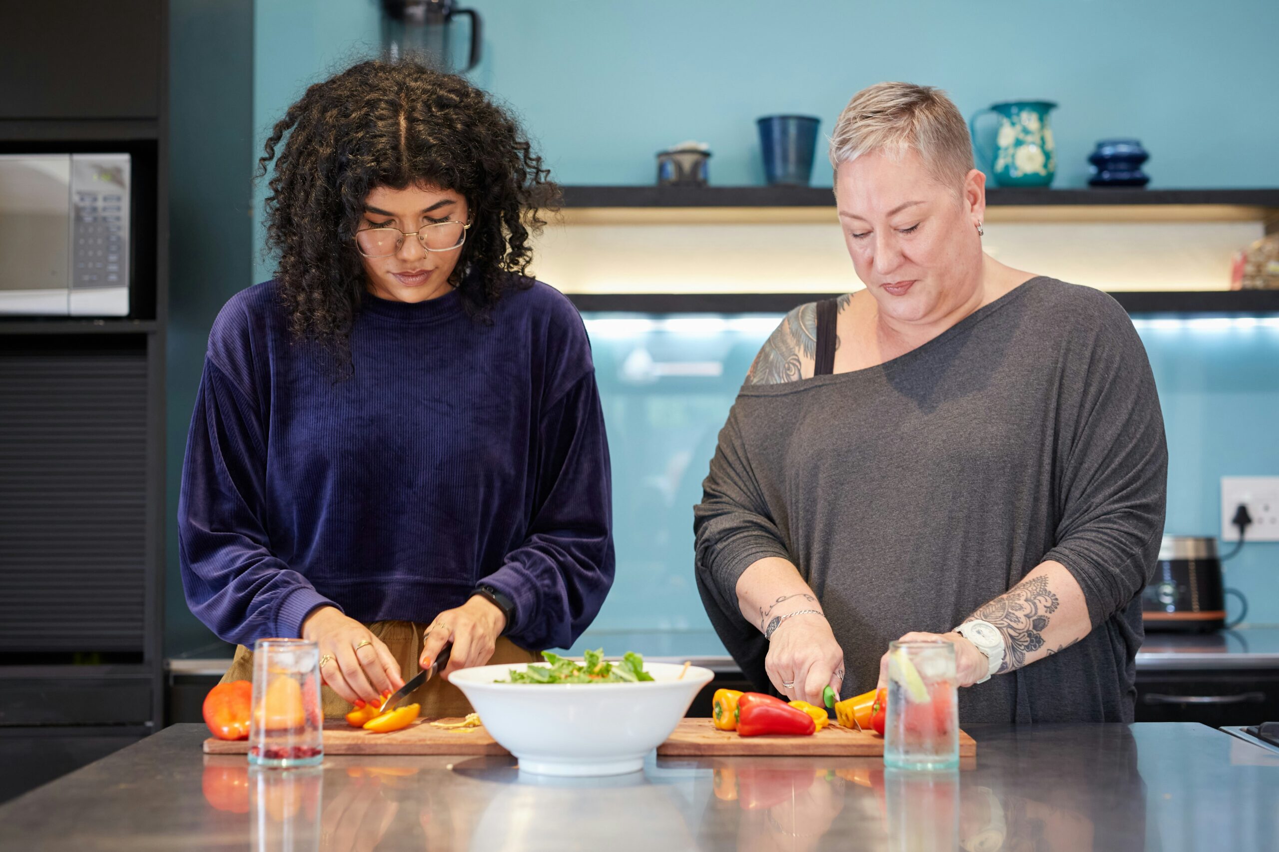 Women preparing a meal