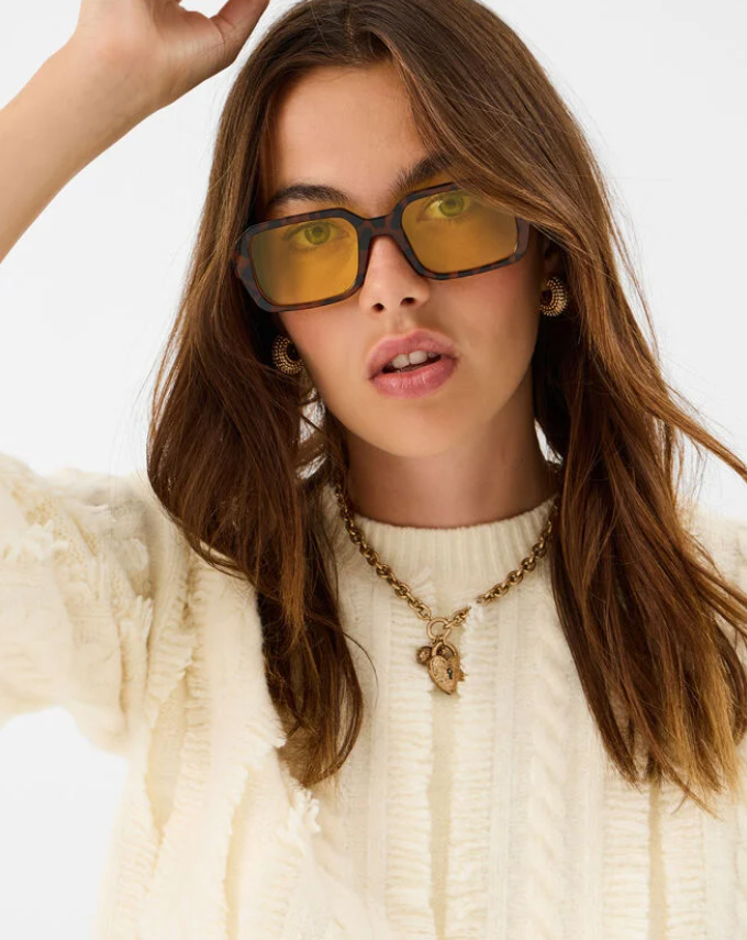 Accessorize Retro Tort Square Sunglasses