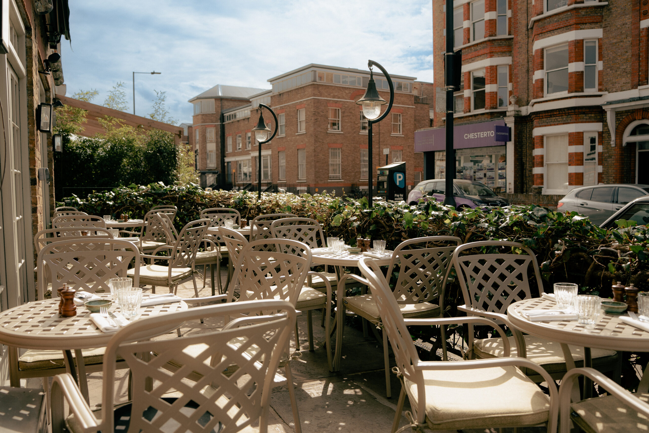 The Brook and Badger beer garden