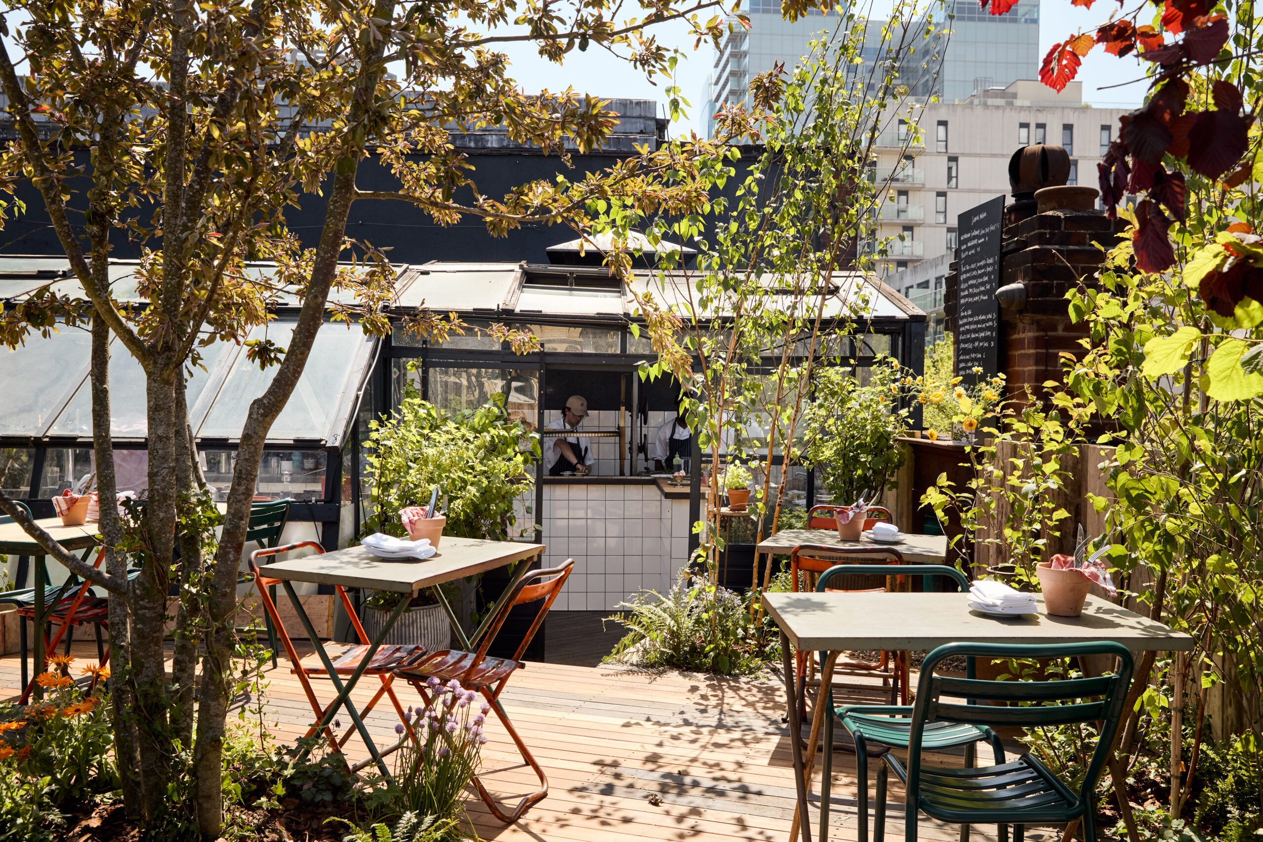 Rooftop woodland garden at The Culpeper