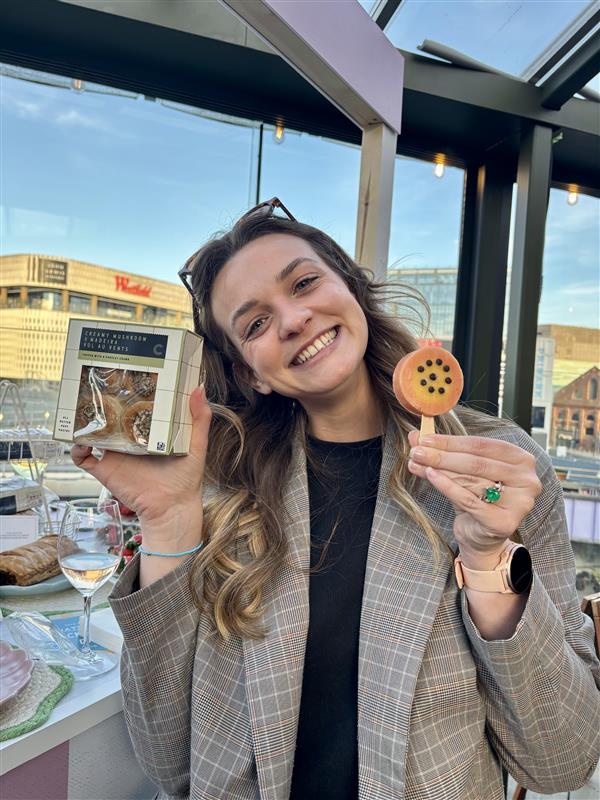 Evelyn Richards testing M&S new food