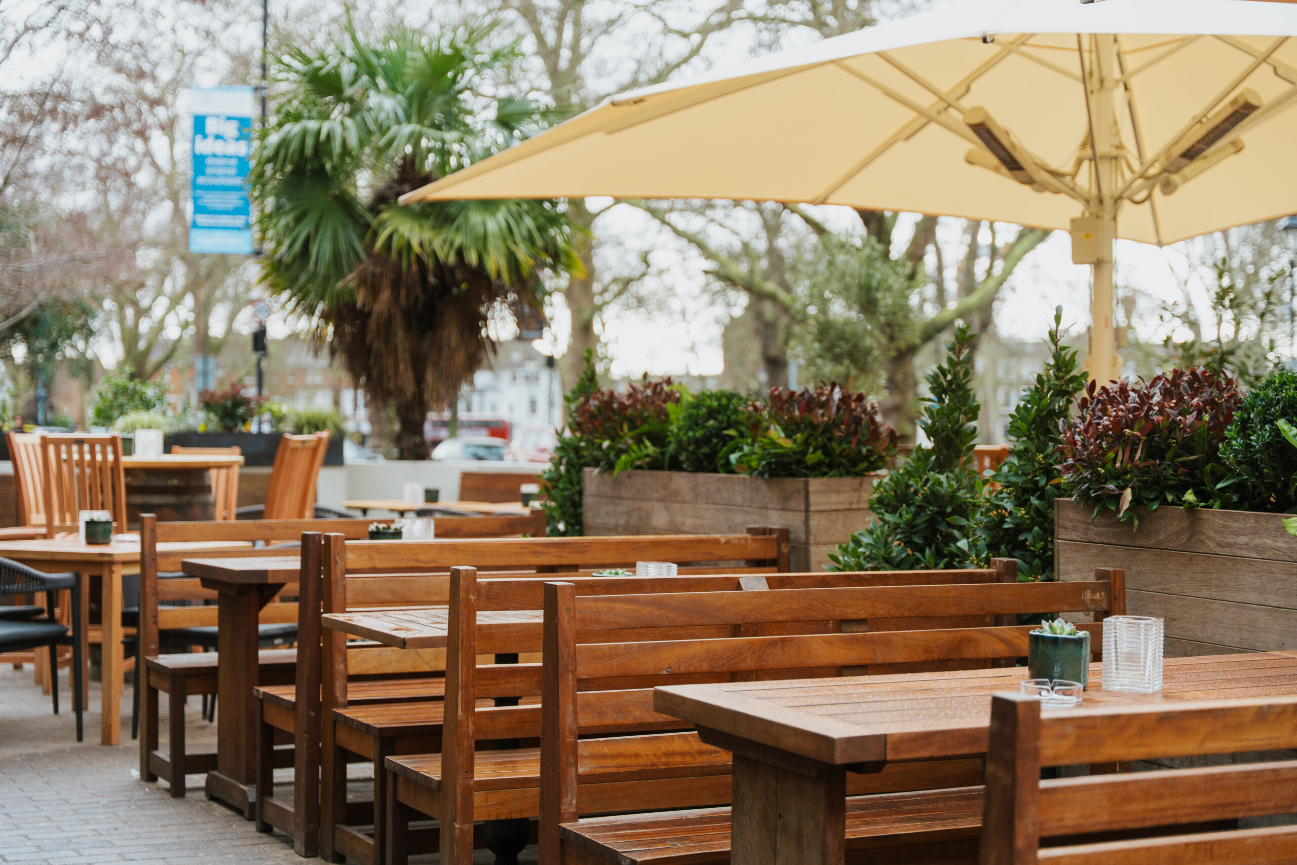 The White Horse beer garden