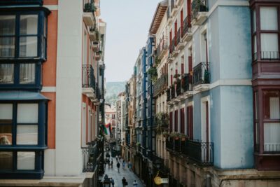 Bilbao streets in summer