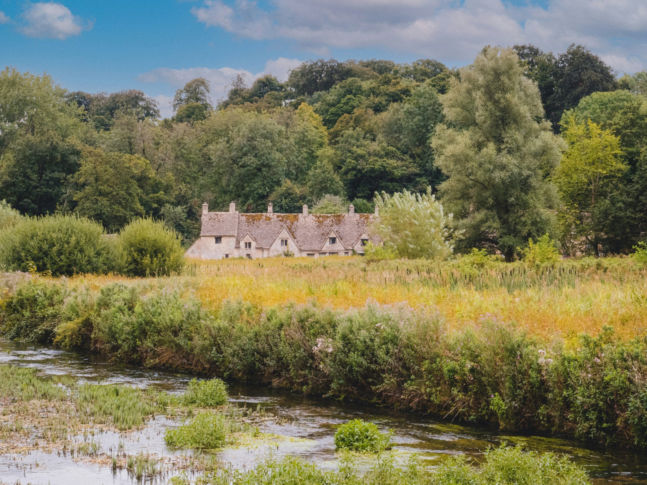 Cottage in the distance in The Cotswolds