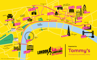 London landmarks half marathon summer running event