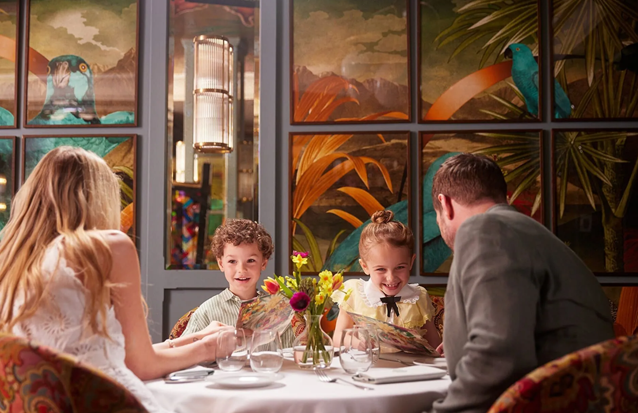 Family eating at The Ivy Collection