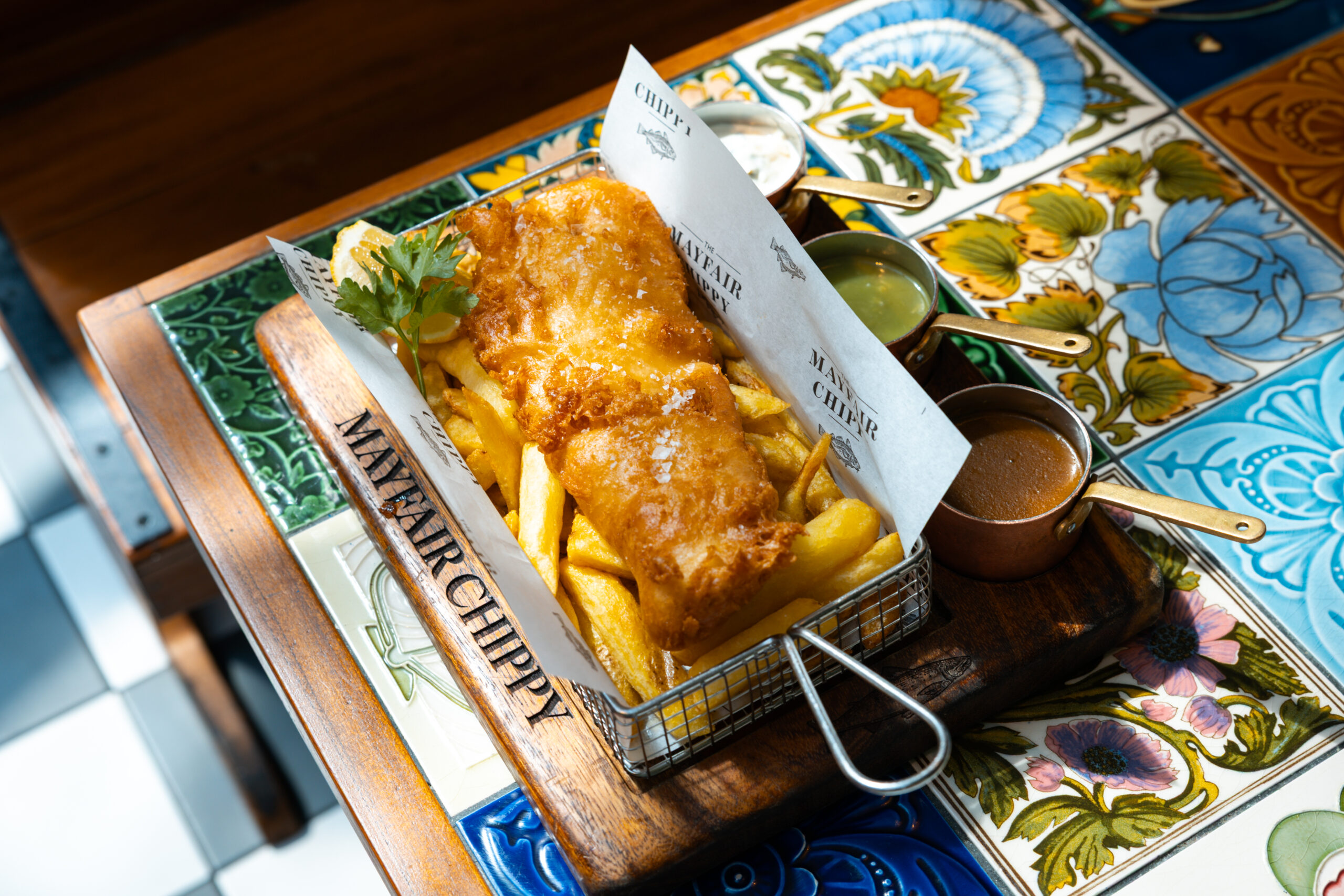 Fish and chips from The Mayfair Chippy