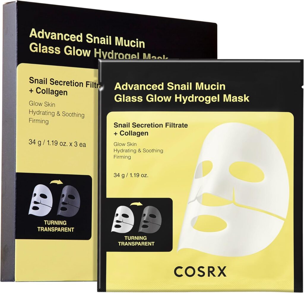 Cosrx Advanced Snail Mucin Glass Glow Hydrogel Face Mask