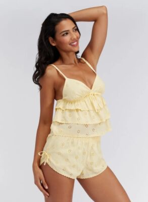 Boux Avenue broderie cotton short pyjama set