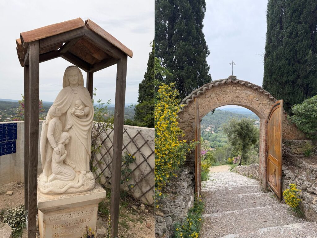 The statue of the Virgin Mary at Our Lady of Graces in Cotignac