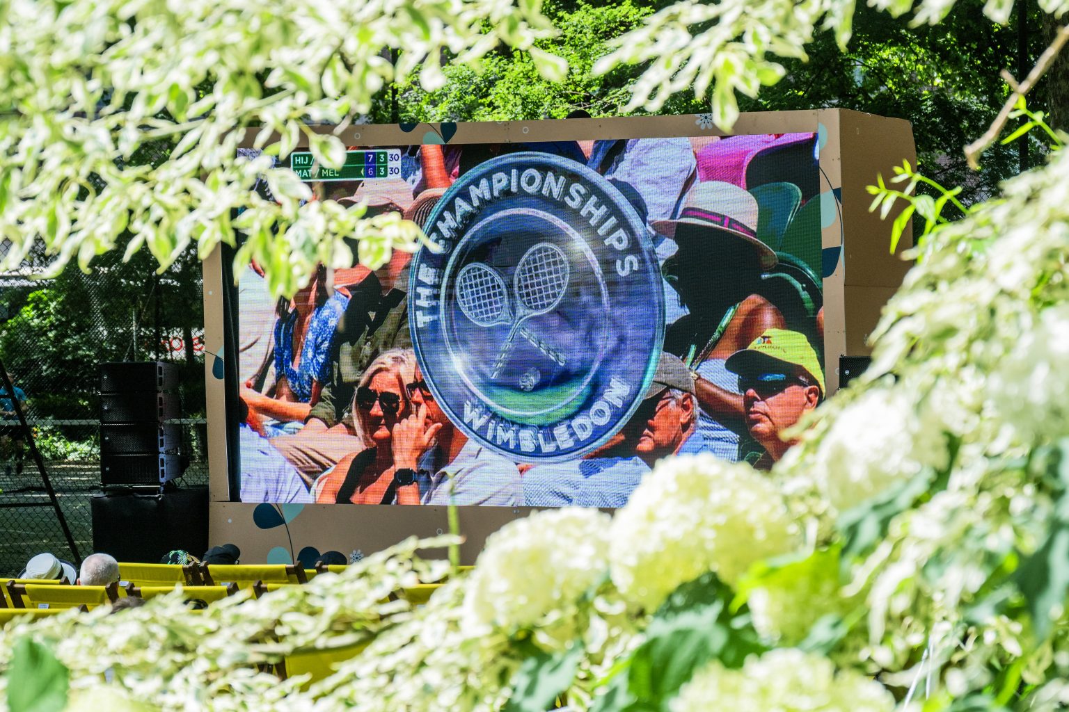 Wimbledon on a big screen