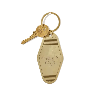 Customisable Handwritten Motel Keyring