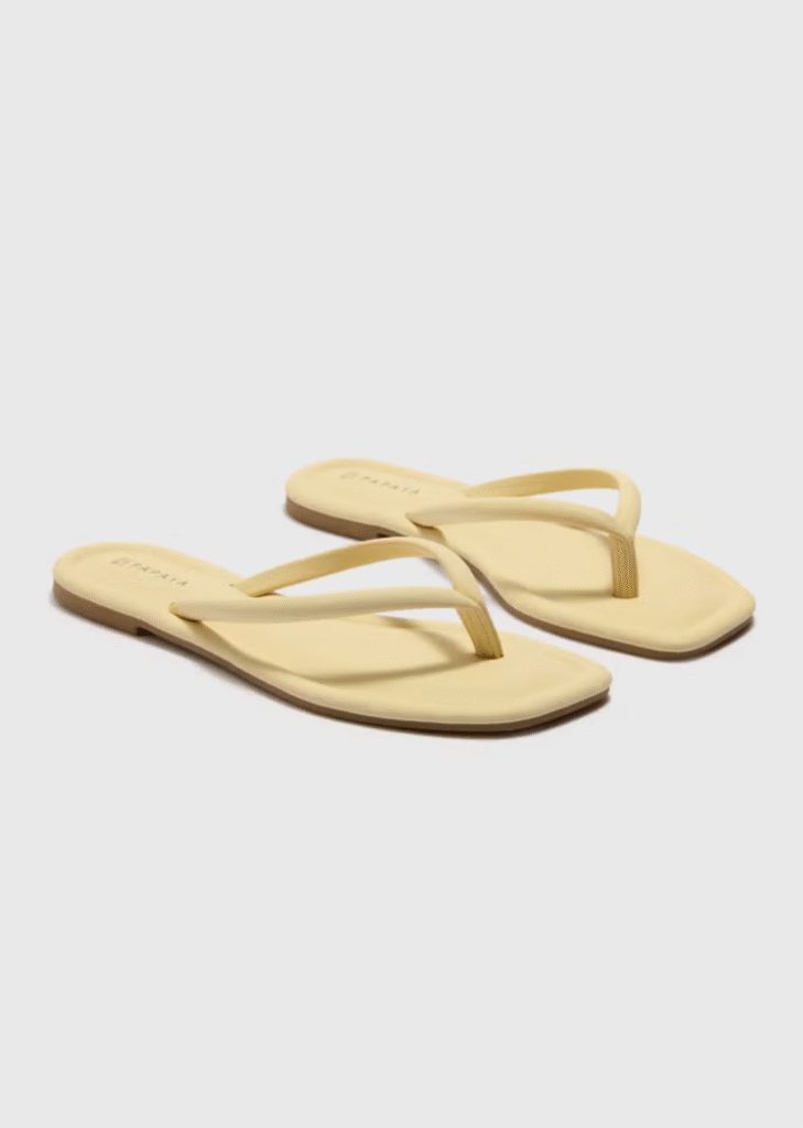 Papaya Yellow Toe Post Sandals