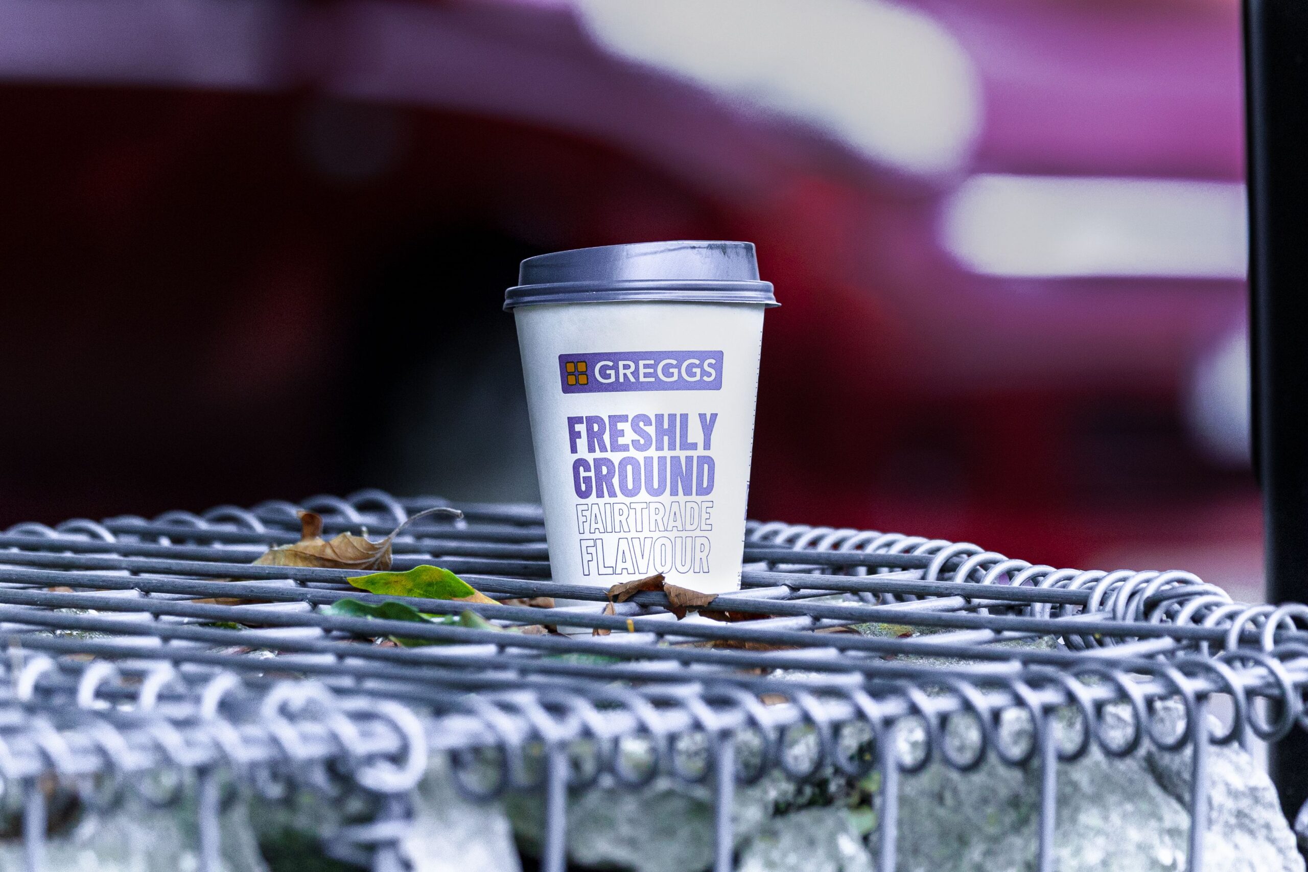 Greggs coffee cup