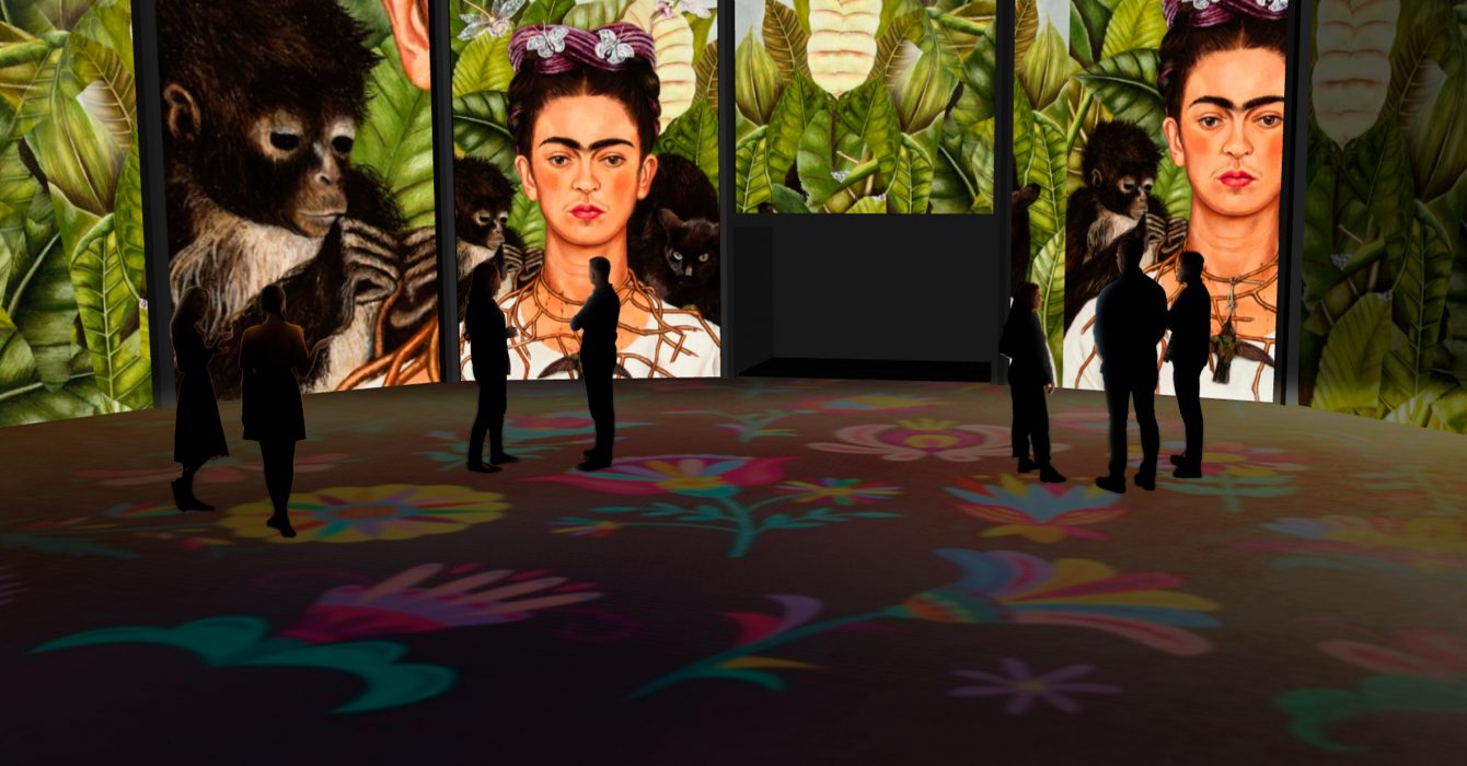 The immersive exhibition of Frida Kahlo's and Diego Rivera's art.